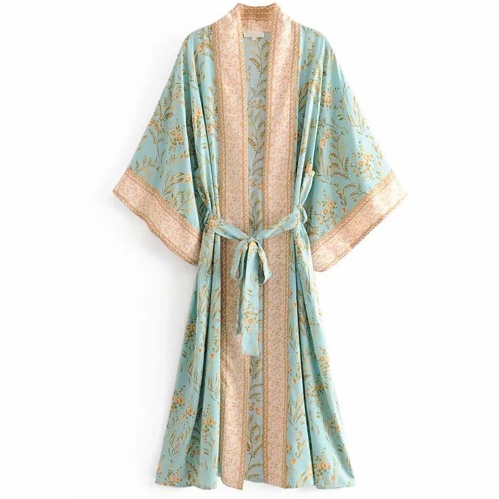 Kimono style wrap/robe/top Broadcloth cotton